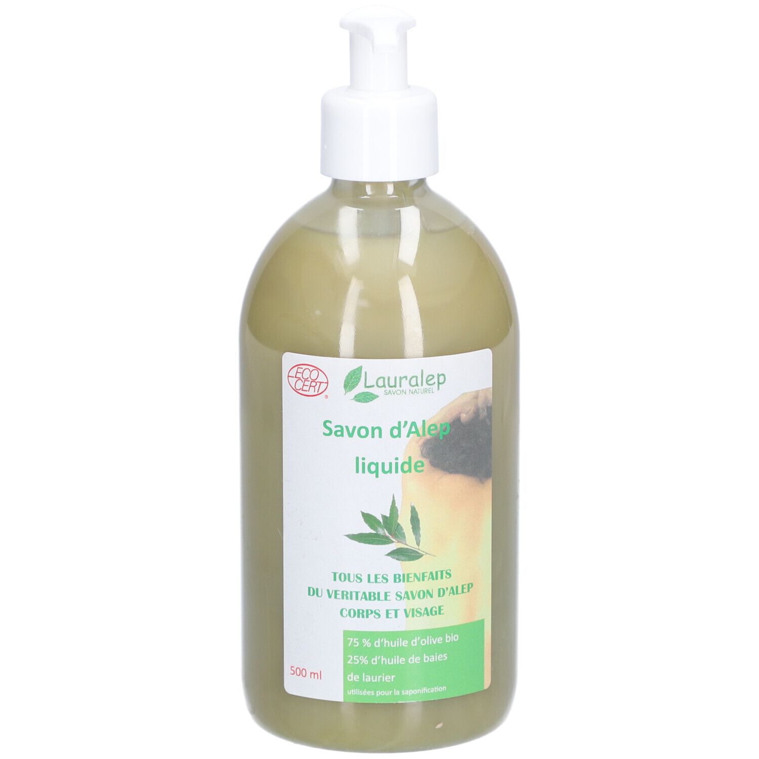 LAURALEP Savon d'Alep Liquide 25% laurier 500 ml