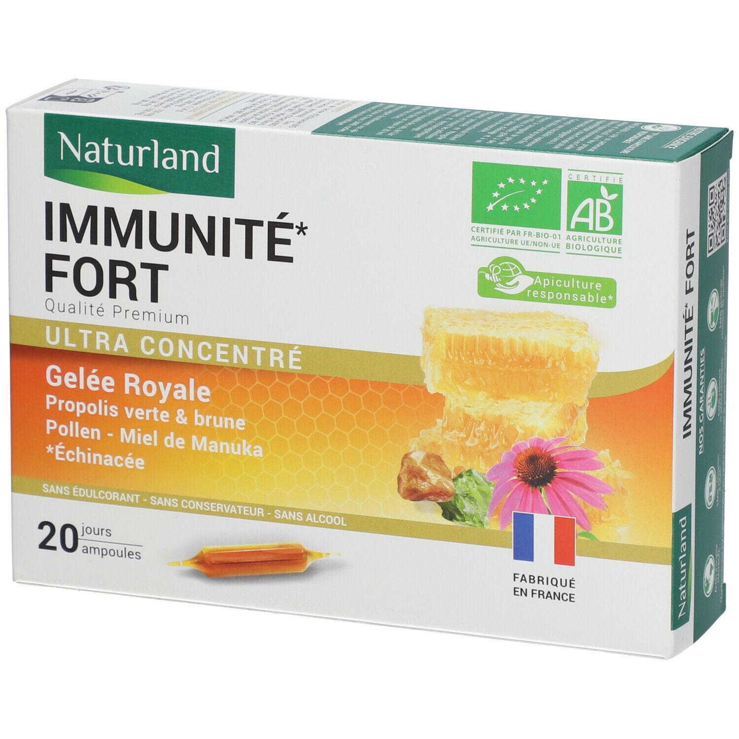 Naturland IMMUNITÉ FORT Gelée Royale Ampoules 200 ml Ampoule(S) Buvable(S)