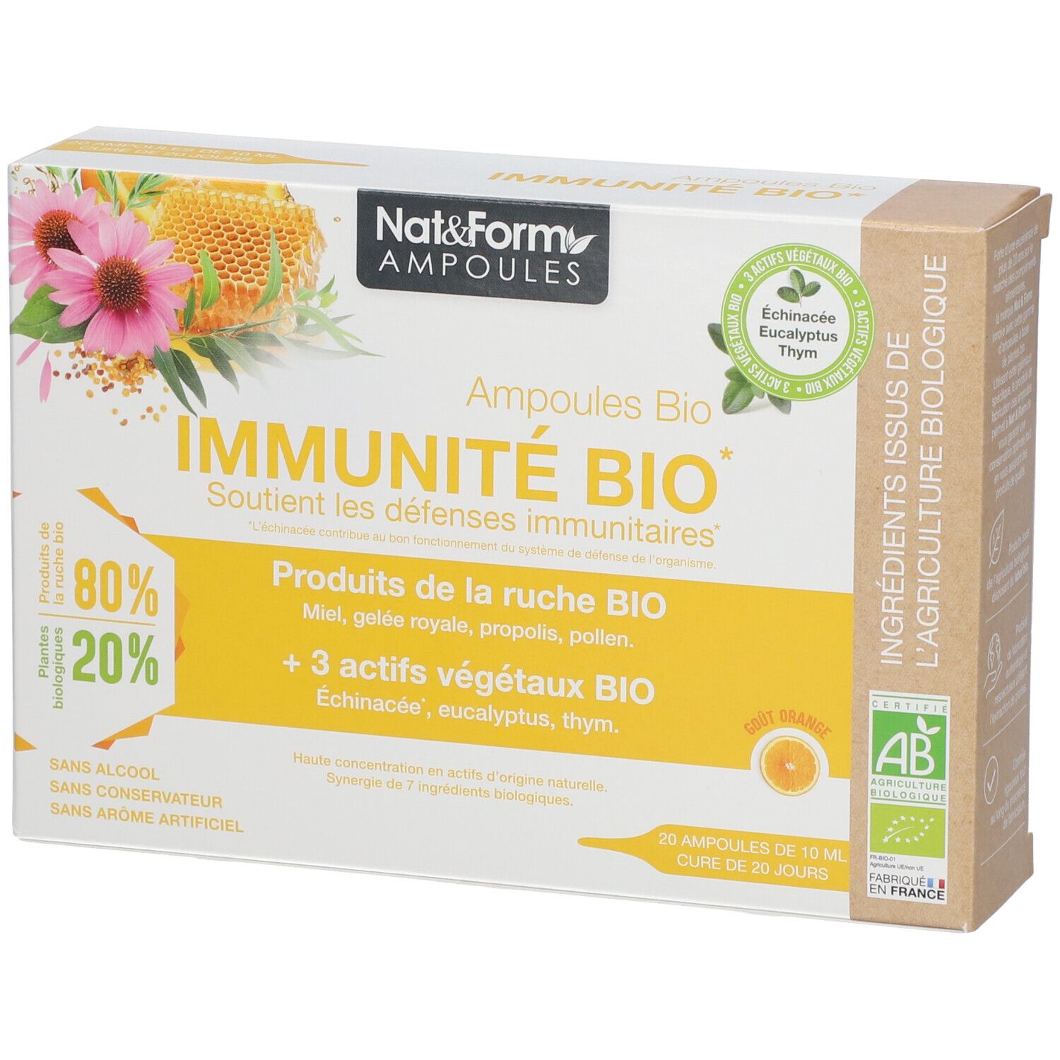 Nat & Form Ampoules Immunité Bio 200 ml Ampoule(S) Buvable(S)