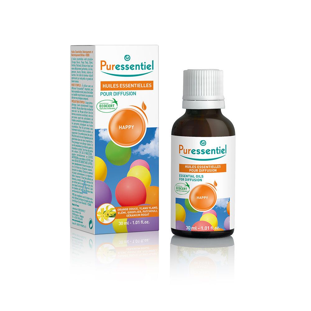 Puressentiel Diffusion Huiles essentielles pour diffusion Happy 30 ml Huile