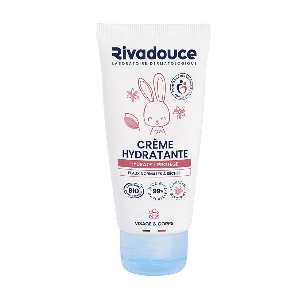 Rivadouce Crème hydratante certifiée Bio - Tube 50g 50 ml