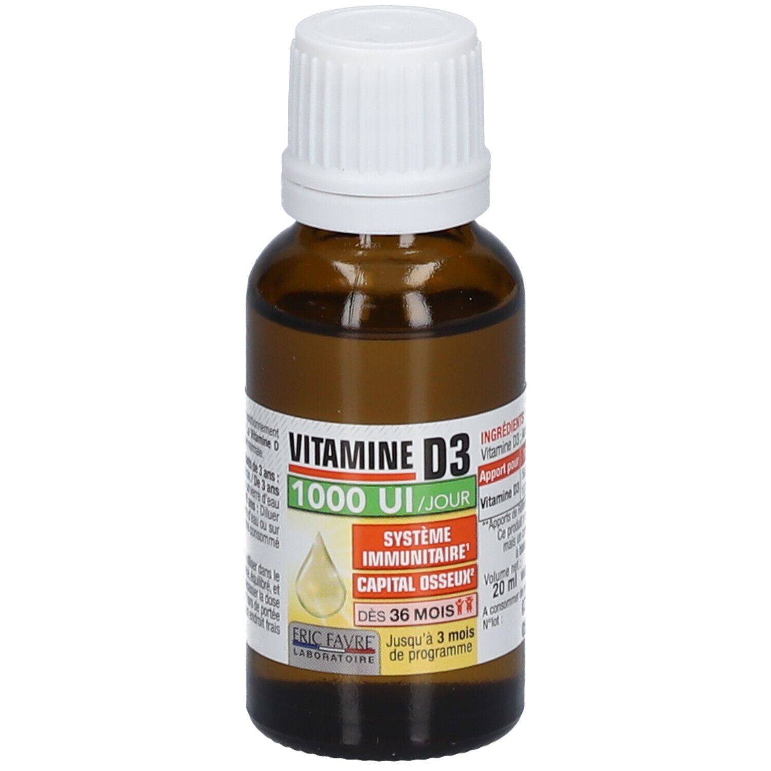 Eric Favre Vitamine D3 Goutte(S) Orale(S) 20 Ml Enfants