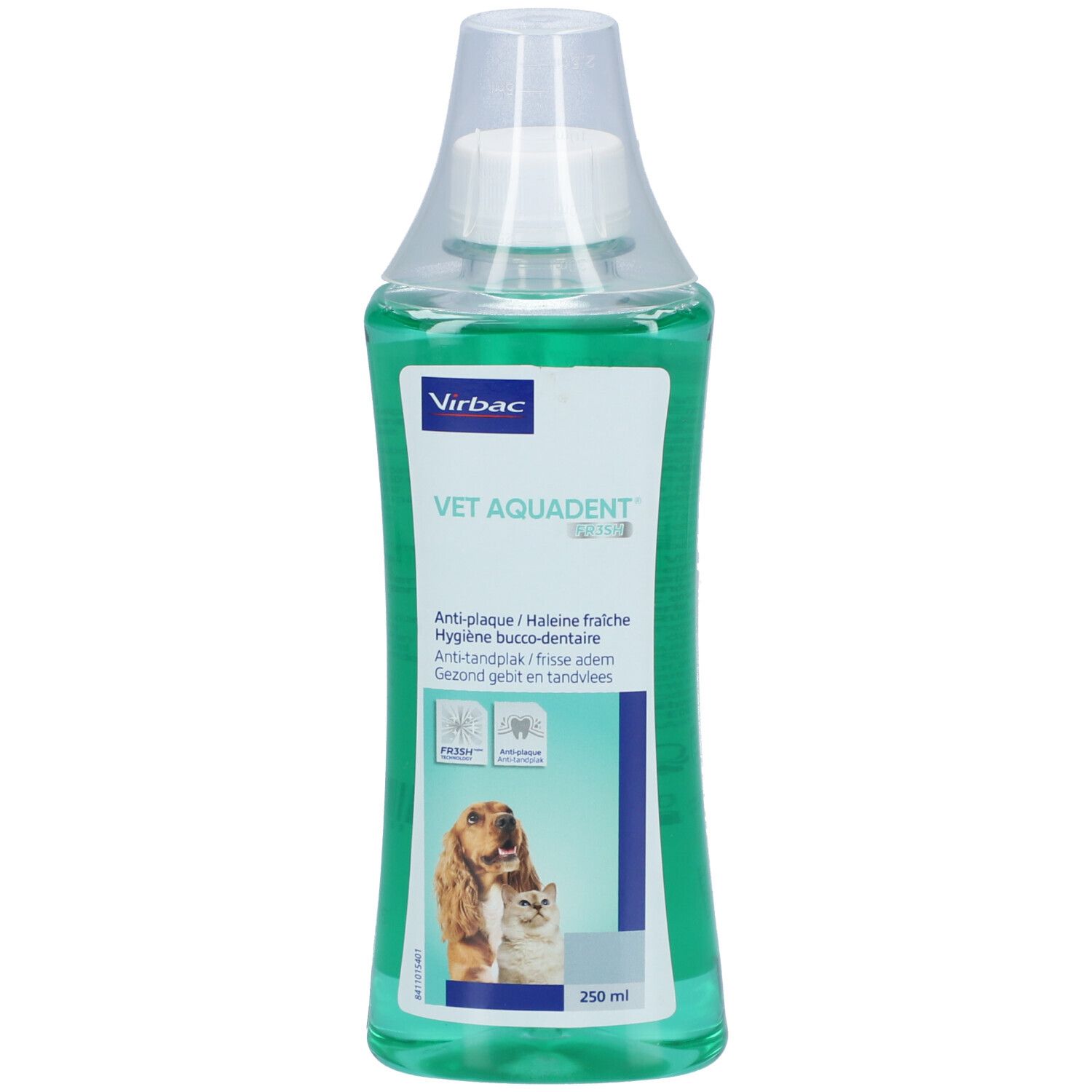 Virbac Vet Aquadent® Fresh Hygiène Bucco-Dentaire Pour Chats Et Chiens Bain De Bouche 250 Ml