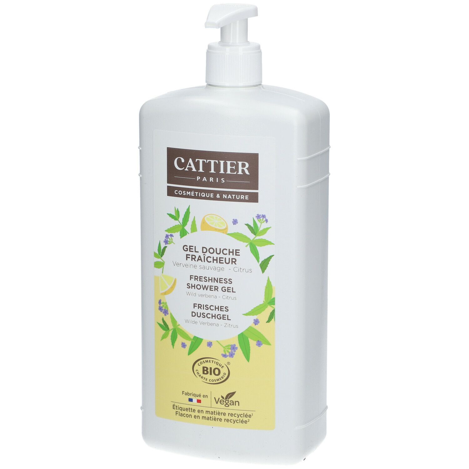 Cattier Gel Douche Fraîcheur Douche 1000 Ml