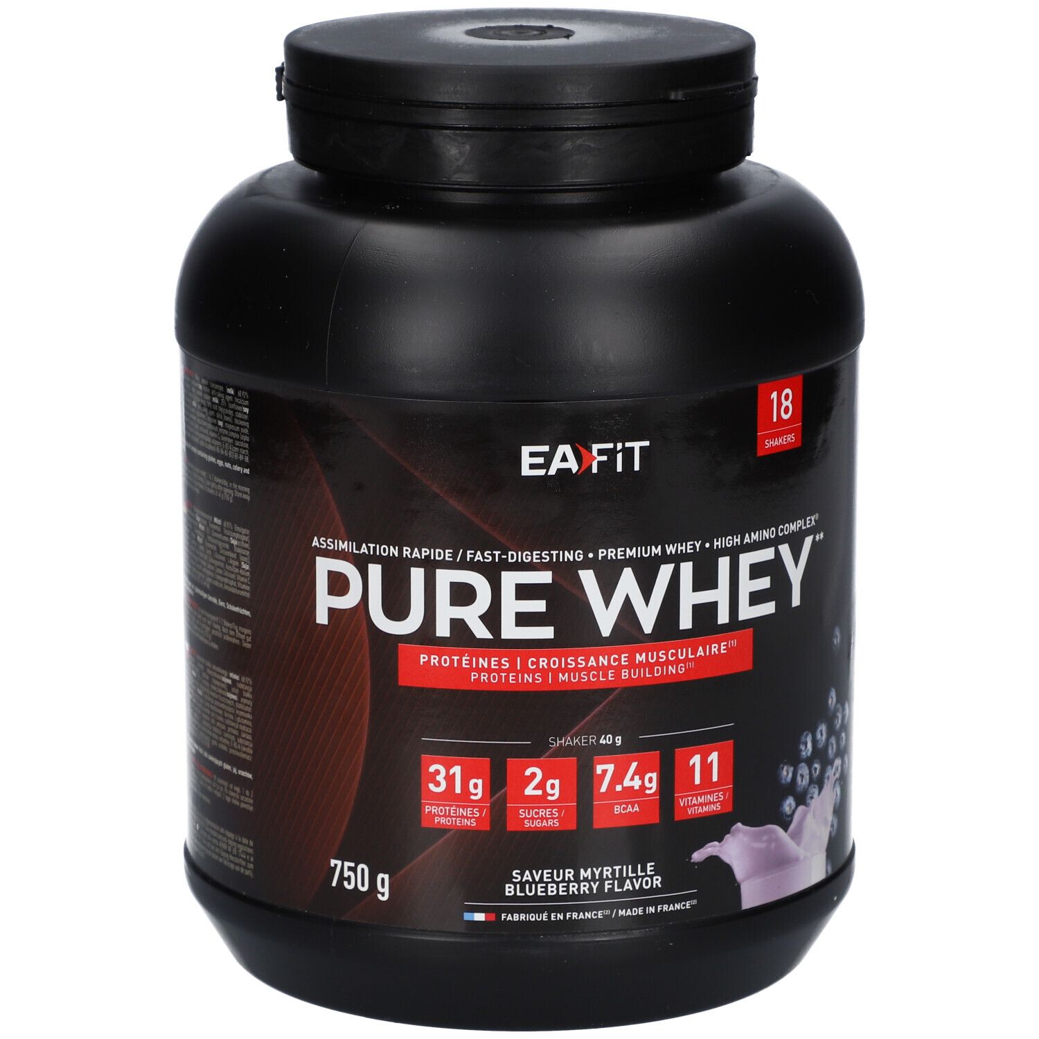 Ea Fit Ea-Fit Pure Whey À La Myrtille Poudre 750 G Enfants
