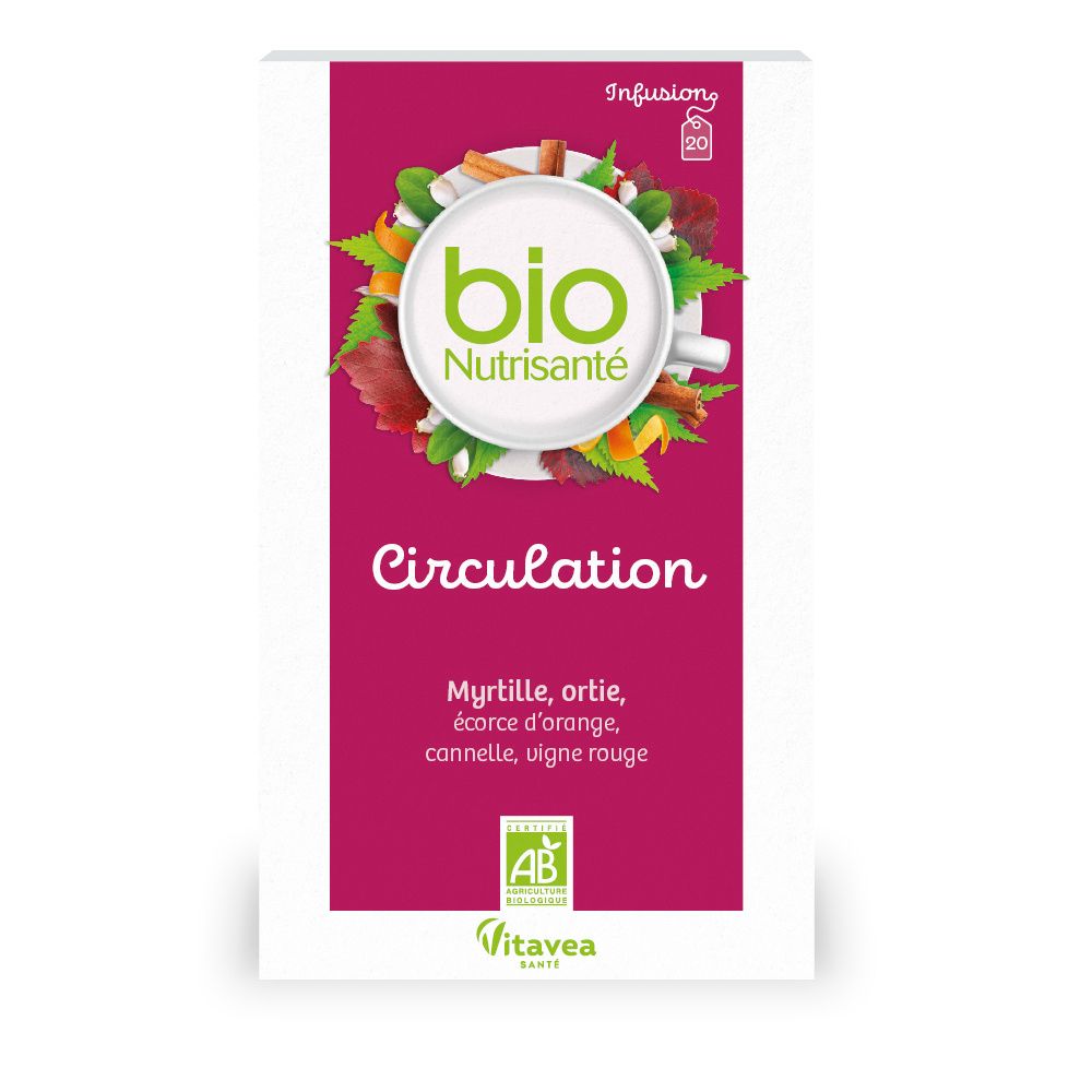 Nutrisanté Bio Infusion Circulation Thé Instantané 20 Pc(S)