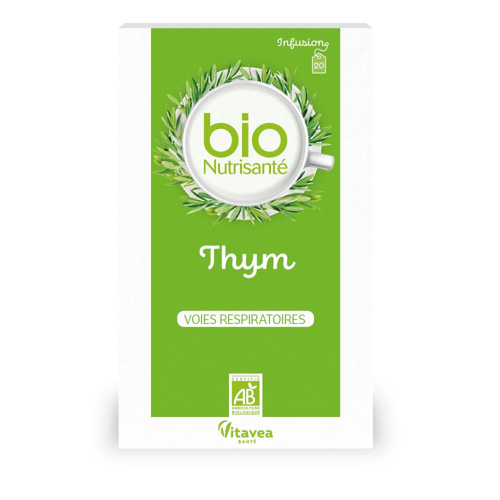 Nutrisanté Bio Infusion Thym Thé Instantané 20 Pc(S)