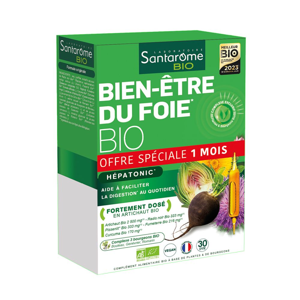 Santarome Bio Bien-Être Du Foie - Hépatonic Ampoule(S) Buvable(S) 30X10 Ml Enfants