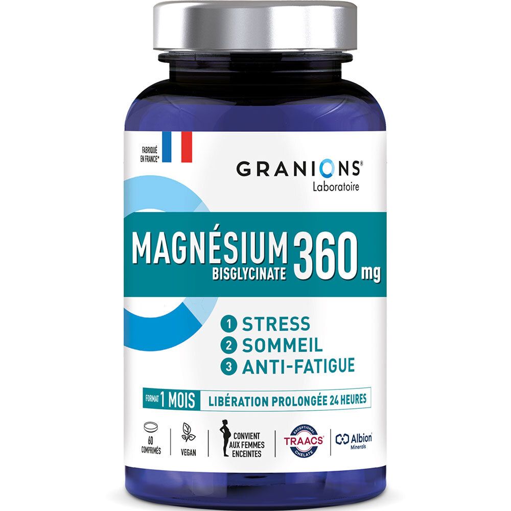 Granions Femme Magnésium Bisglycinate 360 Mg - 60 Comprimés - Image 4