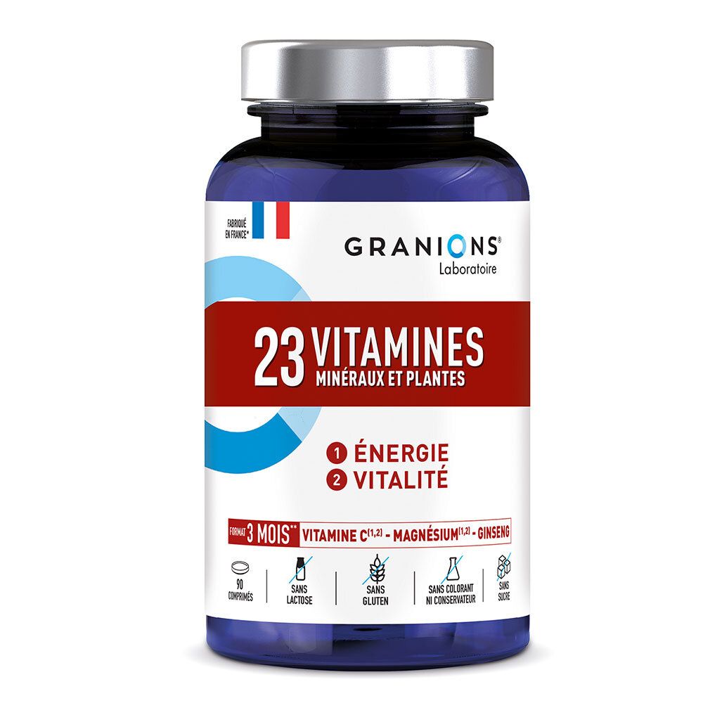 Granions Laboratoire Des Granions® 23 Vitamines Minéraux Et Plantes - Energie Vitalité Comprimé(S) 90 Pc(S) Enfants - Image 1