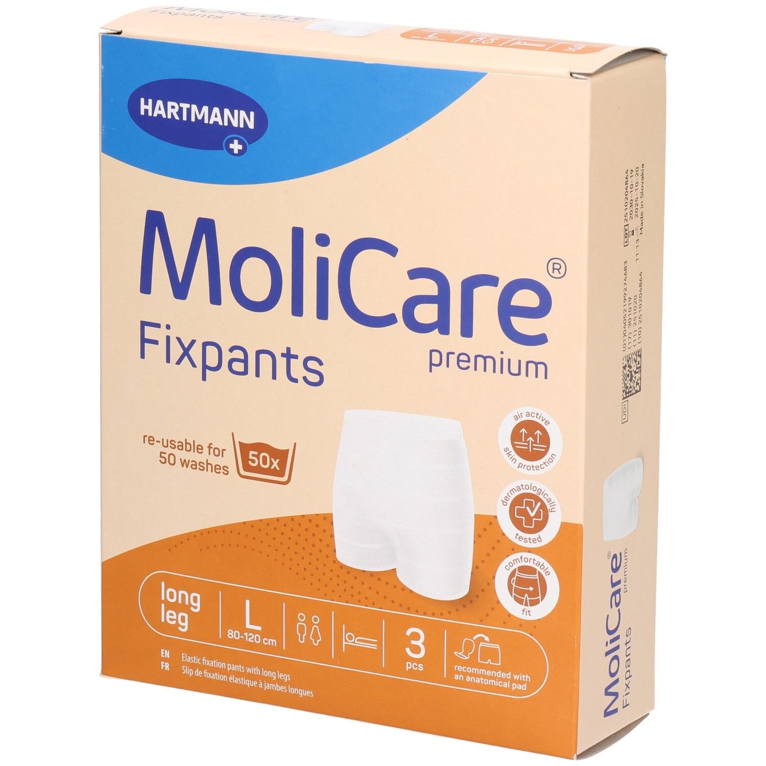MOLICARE PREMIUM FIXPANTS LONG LEG - Slip filet fin et extensible pour le maintien de prot 1 pc(s)