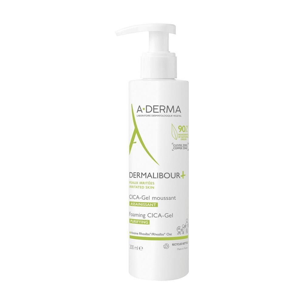 A-Derma Dermalibour+ Cica Gel Moussant Assainissant Gel(S) 200 Ml Enfants