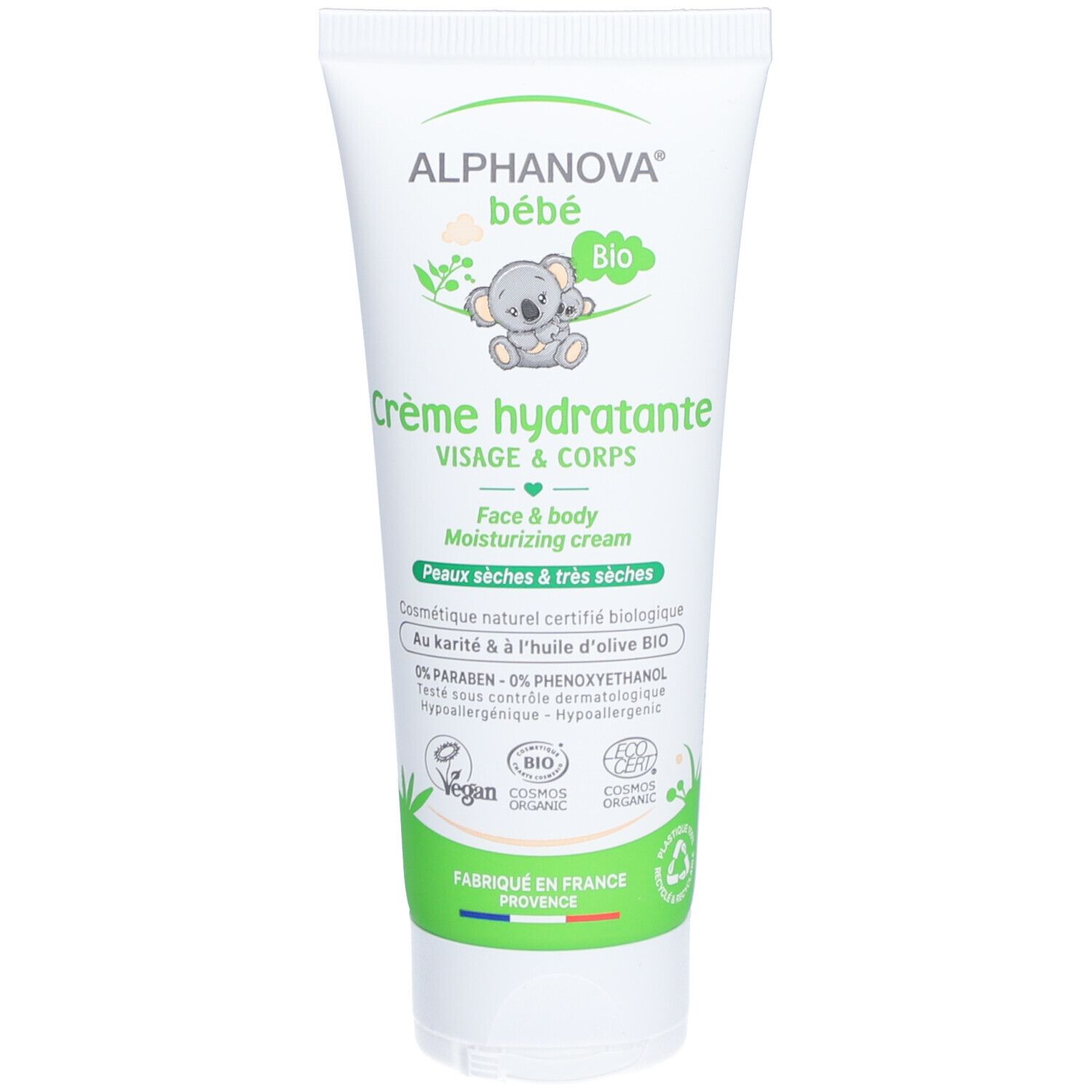 Alphanova Crème Hydratante Visage & Corps | Bébé Crème Pour La Peau 75 Ml Nourrisson