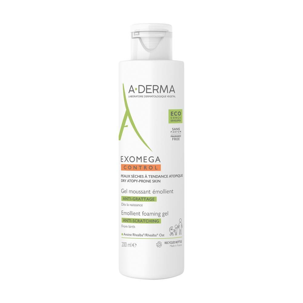 A-DERMA EXOMEGA CONTROL Gel moussant émollient Visage & Corps 200 ml Gel(S)