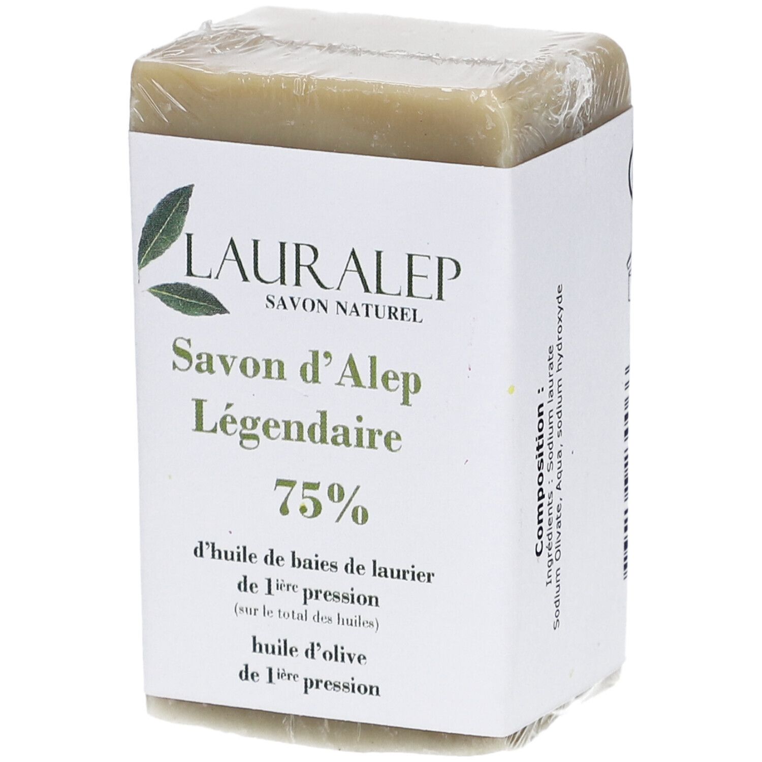 LAURALEP Savon d'Alep Légendaire 75% laurier 150 g