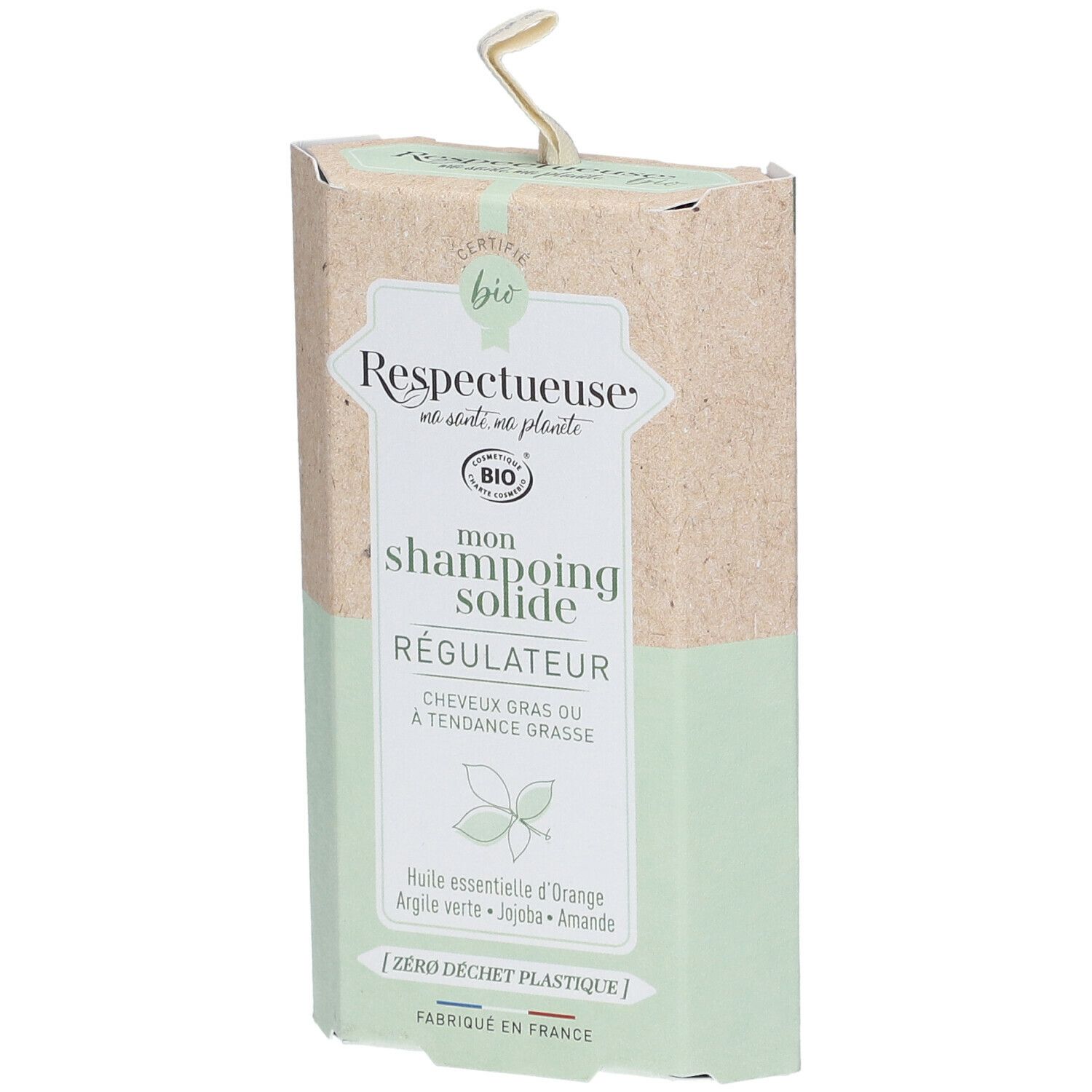 Respectueuse Mon Shampoing Solide RÉGULATEUR Bio Shampooing 75 g
