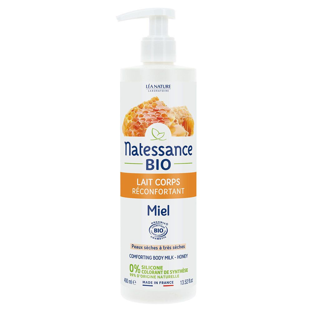 Natessance Lait Corps Réconfortant Miel Bio Peaux Sèches À Très 400 Ml Enfants - Image 1