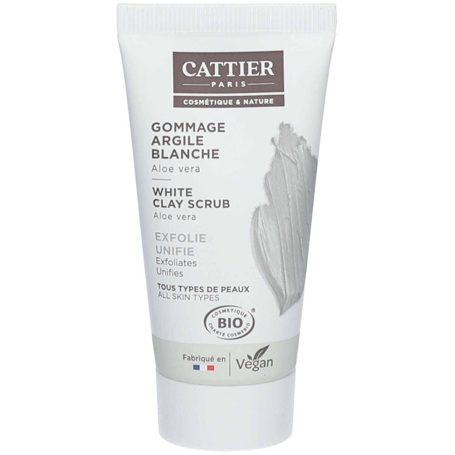 Cattier Mini Gommage Argile Blanche Crème 30 Ml