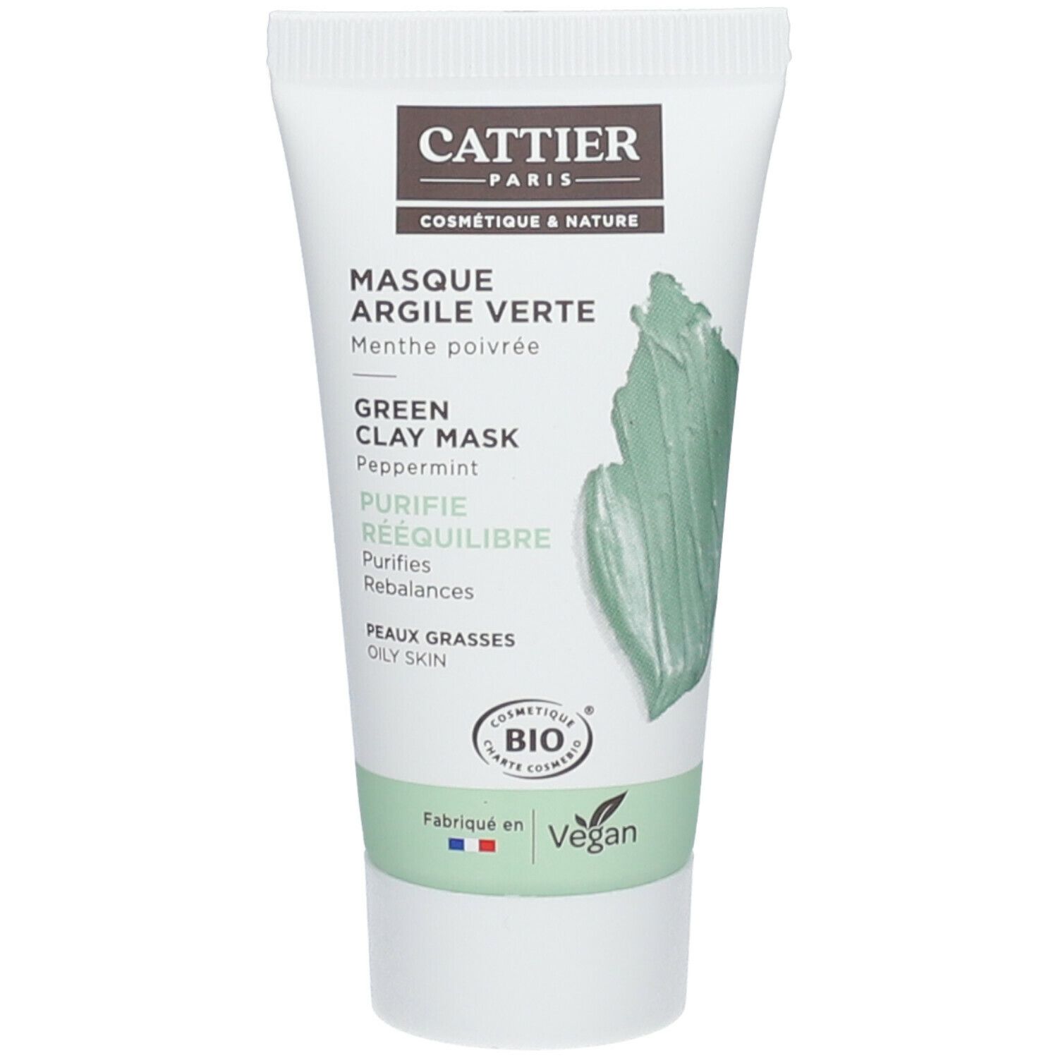 Cattier Masque À L'argile Verte Masque(S) Pour Le Visage 30 Ml