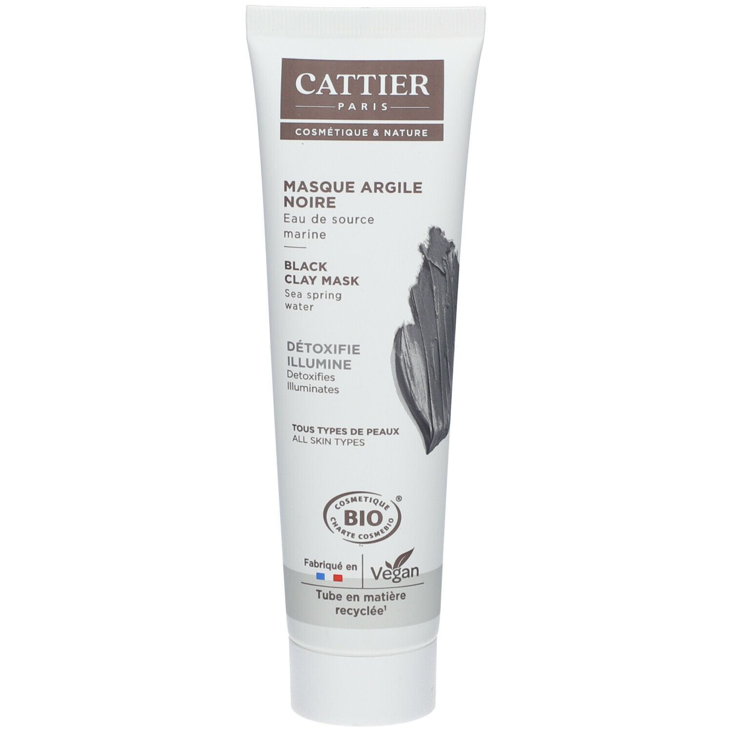 Cattier Masque À L'argile Noire Bio Masque(S) Pour Le Visage 100 Ml