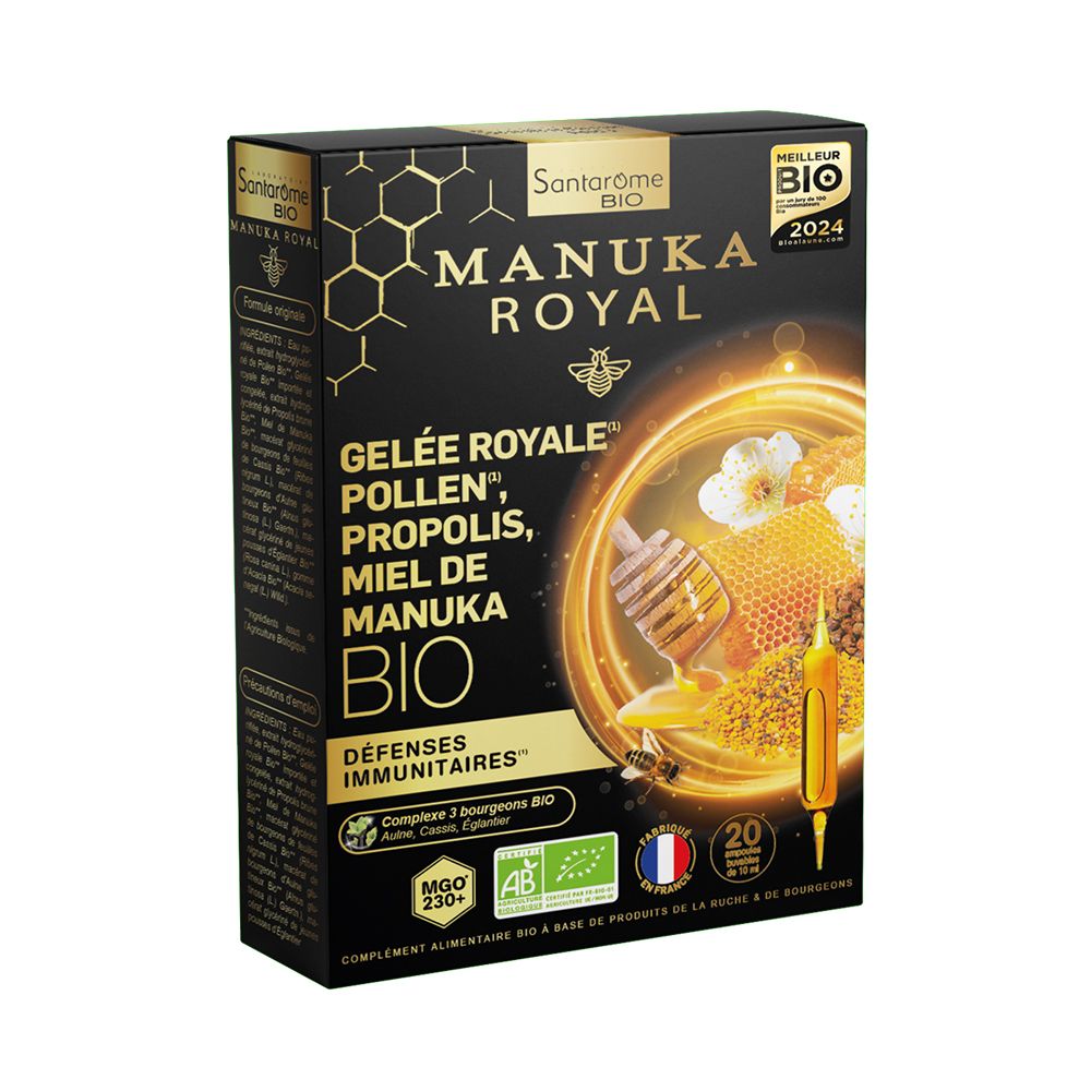 Santarome Gelée Royale Pollen Propolis Miel de Manuka Bio Ampoules 200 ml Ampoule(S) Buvable(S)