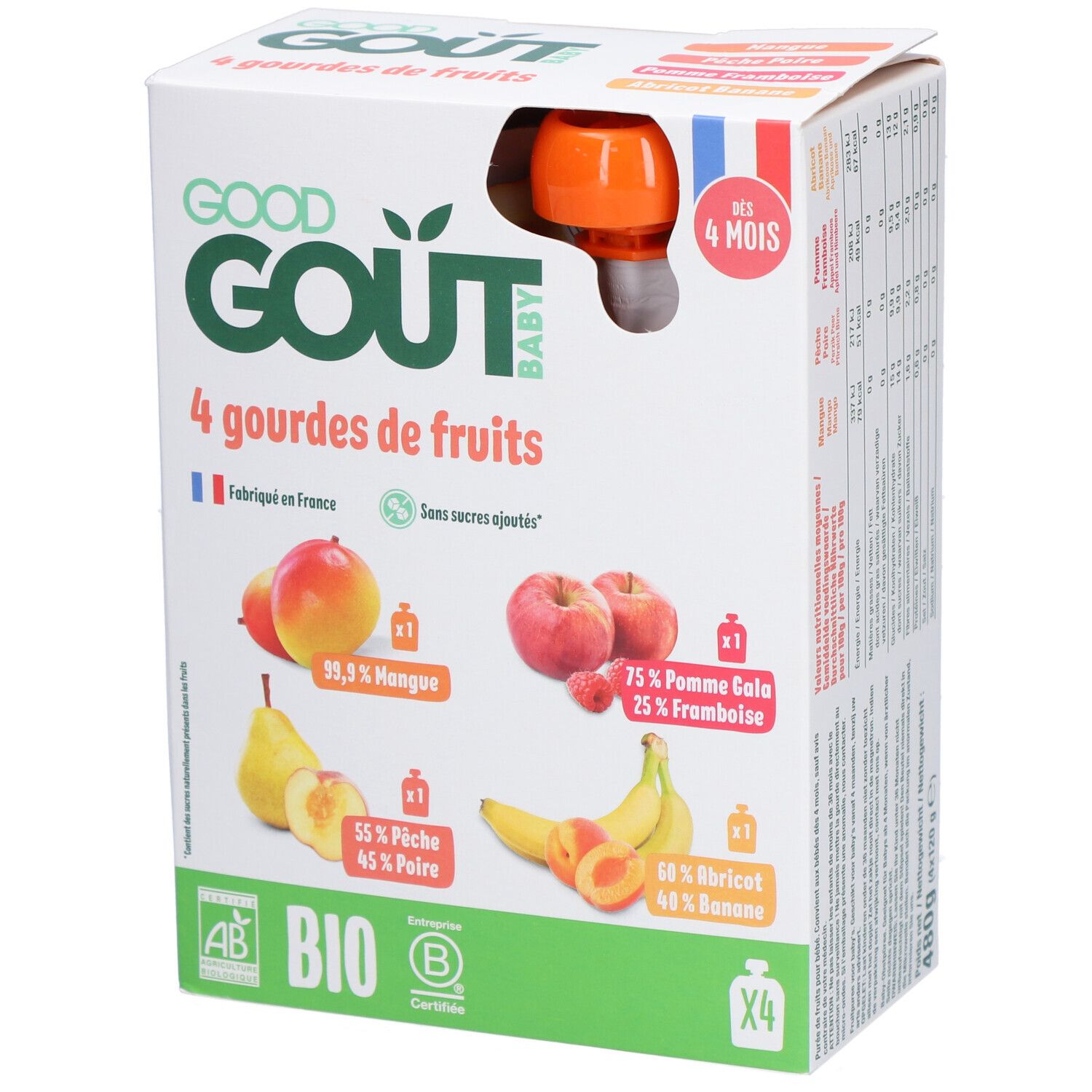 Good Goût Variety Fruit Purée 480 g