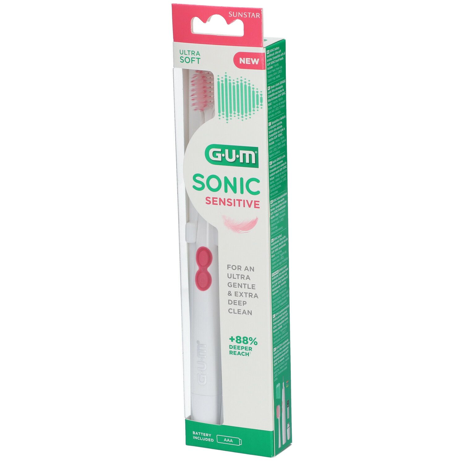 Gum Gum® Sonic Sensitive Brosse À Dents Électrique Pile Brosse(S) À Dents 1 Pc(S) Enfants