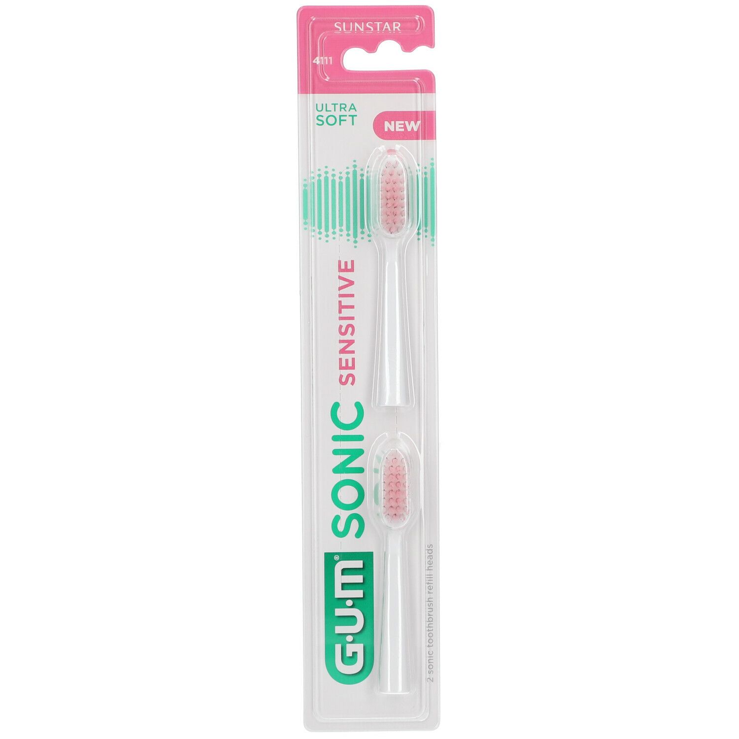 Gum Gum® Sonic Sensitive Brossette De Rechange Brosse(S) À Dents 2 Pc(S)