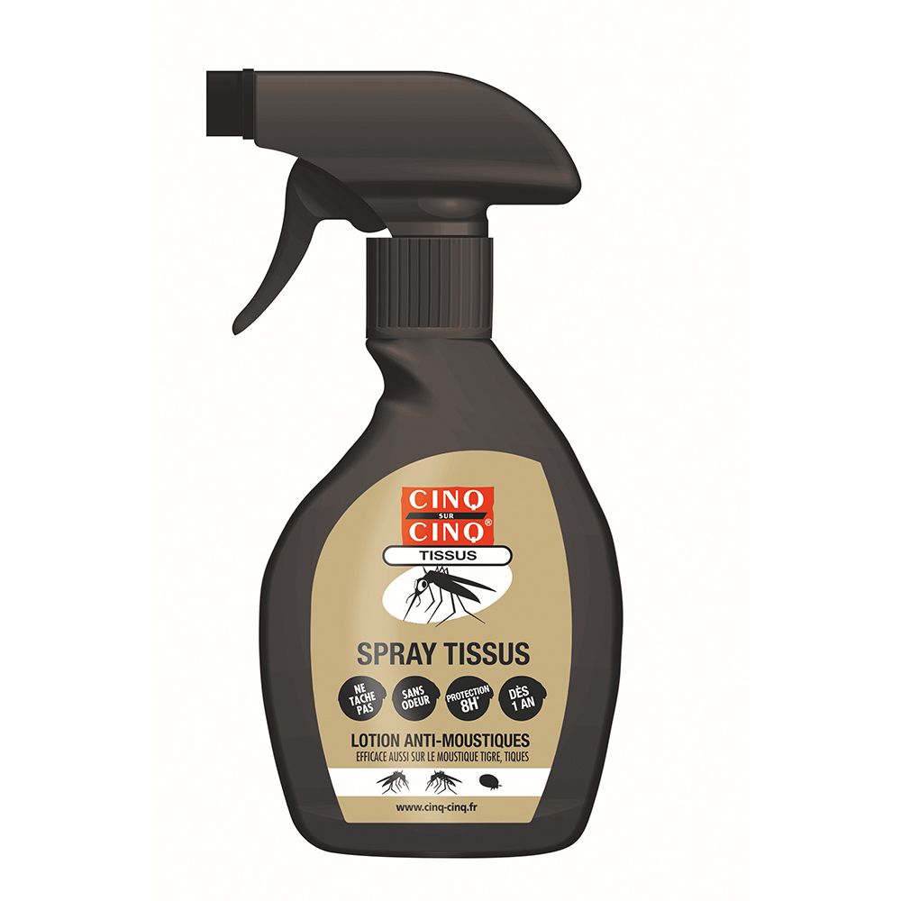 Cinq Sur Cinq® Cinq Sur Spray Tissus Anti-Moustiques Solution(S) 250 Ml