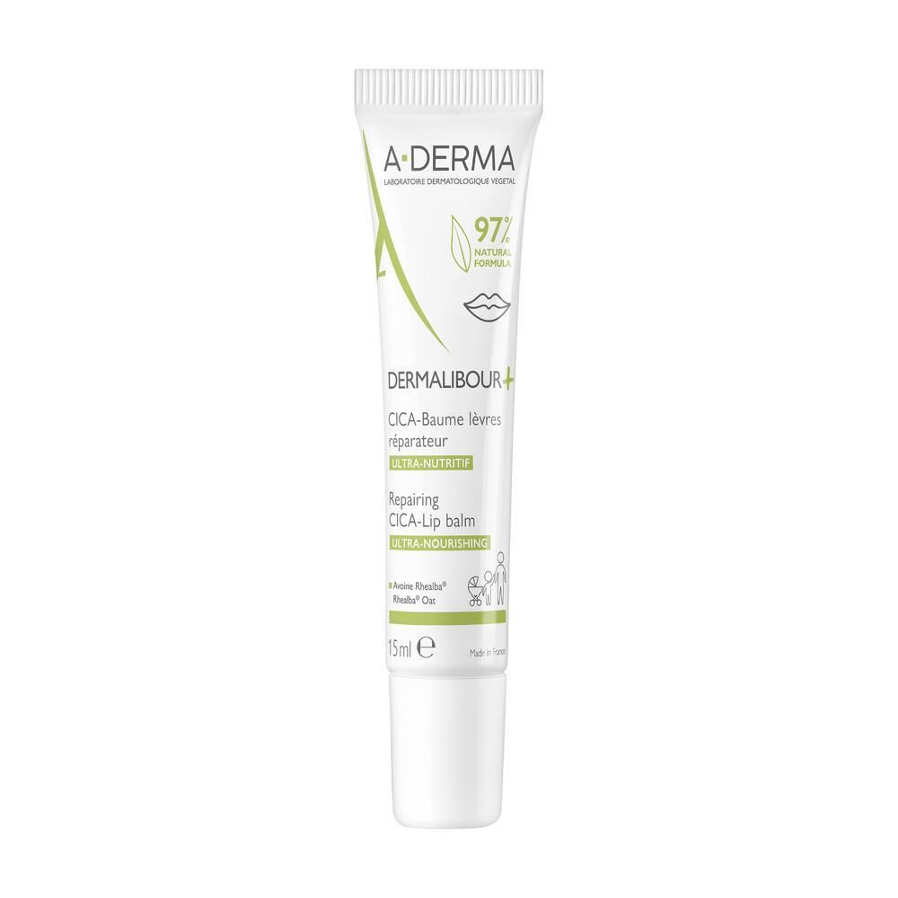 A-Derma Dermalibour+ Cica-Baume Lèvres Réparateur Baume 15 Ml Nourrisson