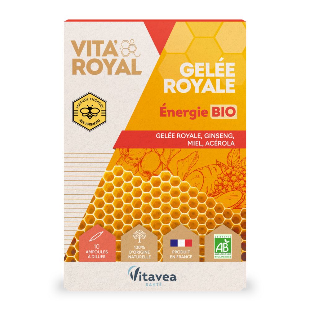 Vitavea Vita'royal Gelée Royale Energie Bio Ampoule(S) Buvable(S) 10 Pc(S) Enfants