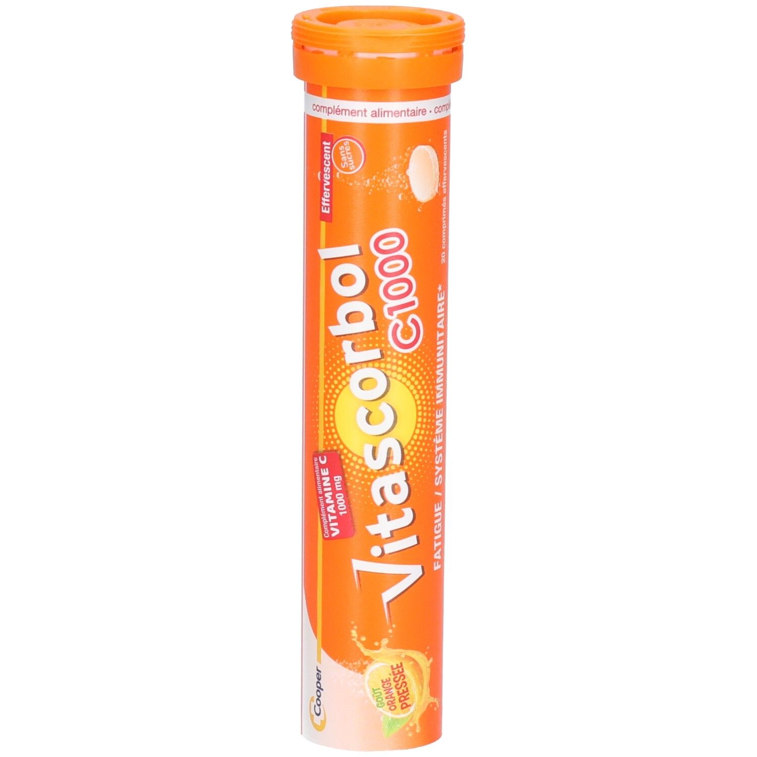 VITASCORBOL - Complément alimentaire à base de vitamine C 1000 mg - Fatigue et système immunitaire - Programme 20 jours - 20 comprimés