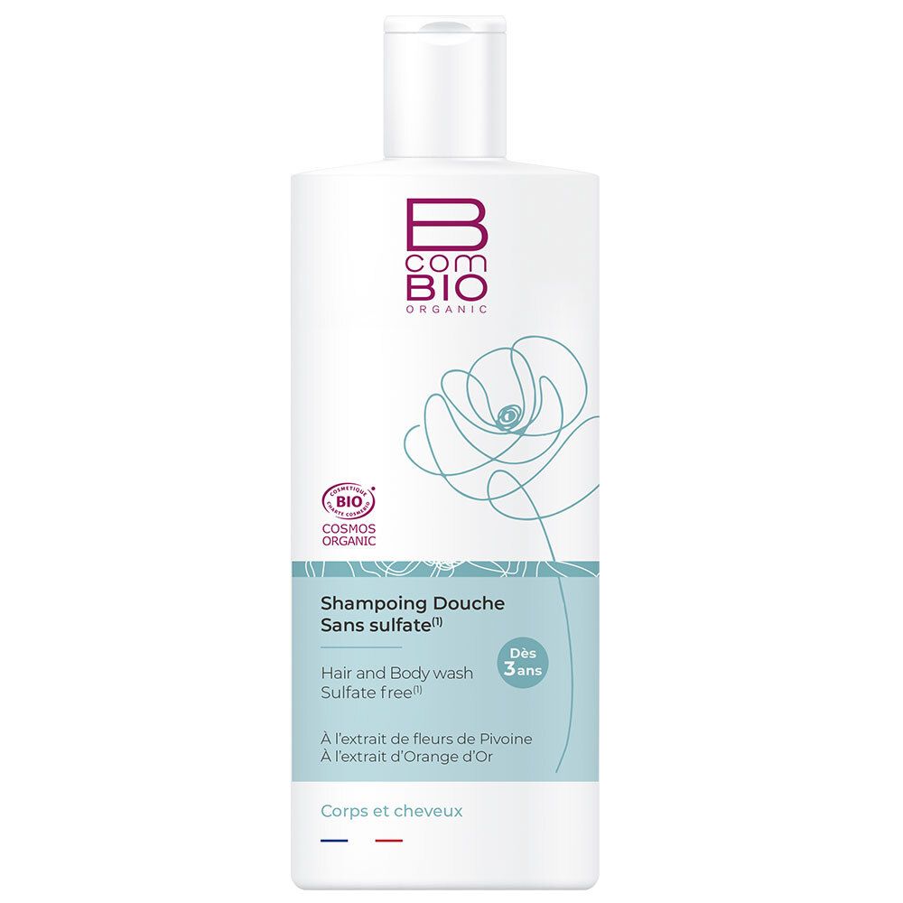 Bcombio Orange/Blanches Shampoing Douche Sans Sulfate Bio 500 Ml - Image 3