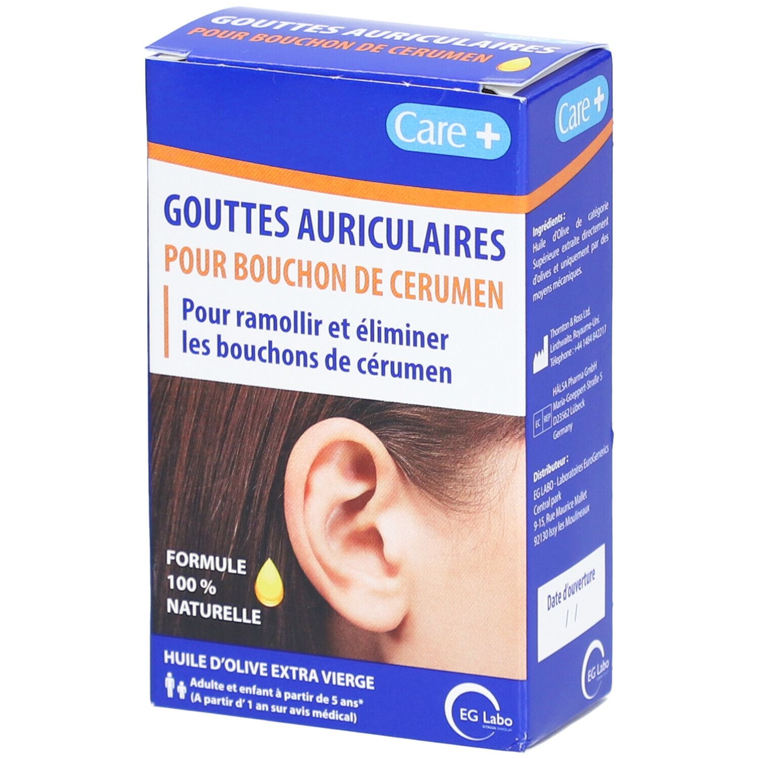 CARE+ Solution pour bouchons de cérumen Goutte(S) Auriculaire(S) 10 ml