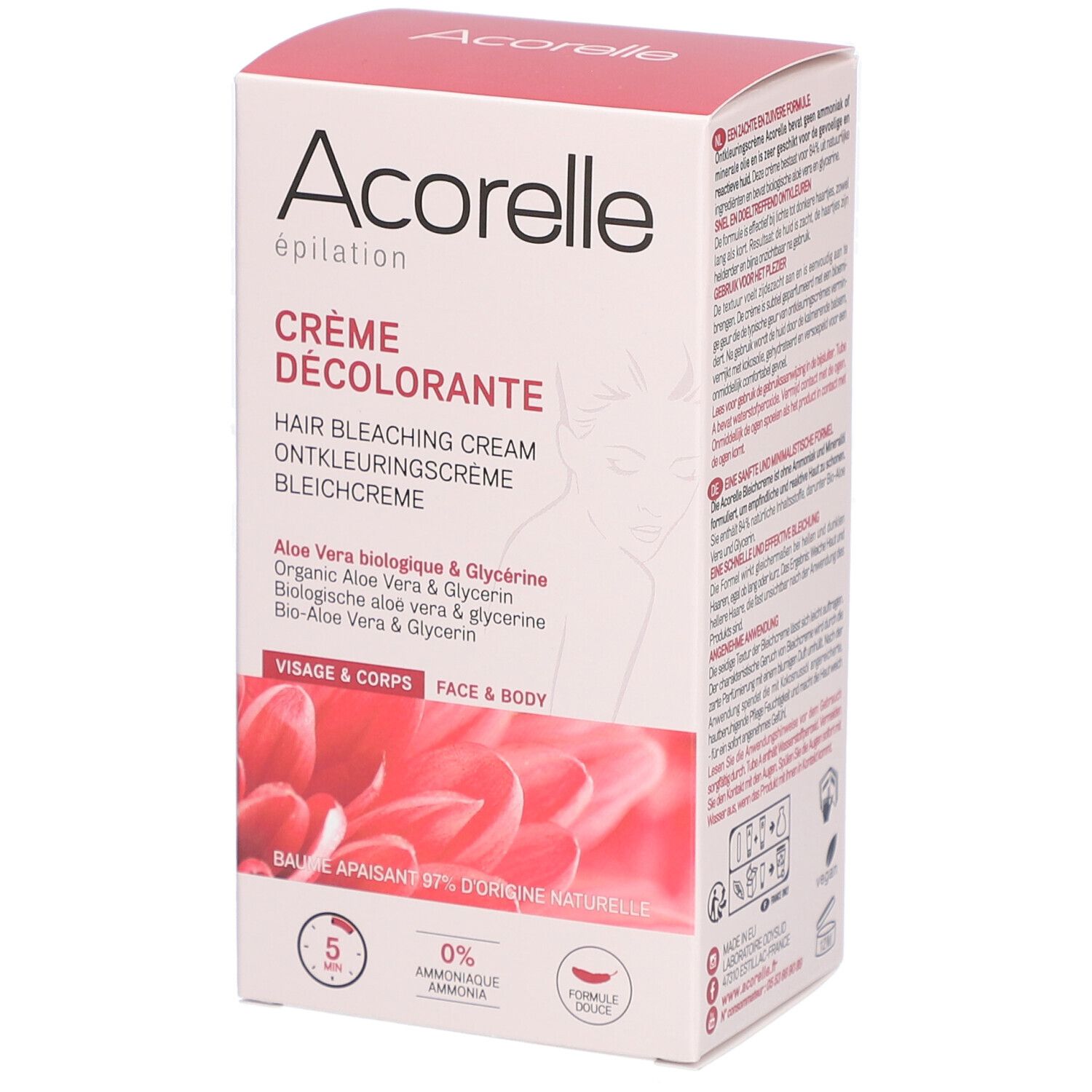 Acorelle Crème Décolorante Visage & Corps 1 pc(s) Crème Pour La Peau