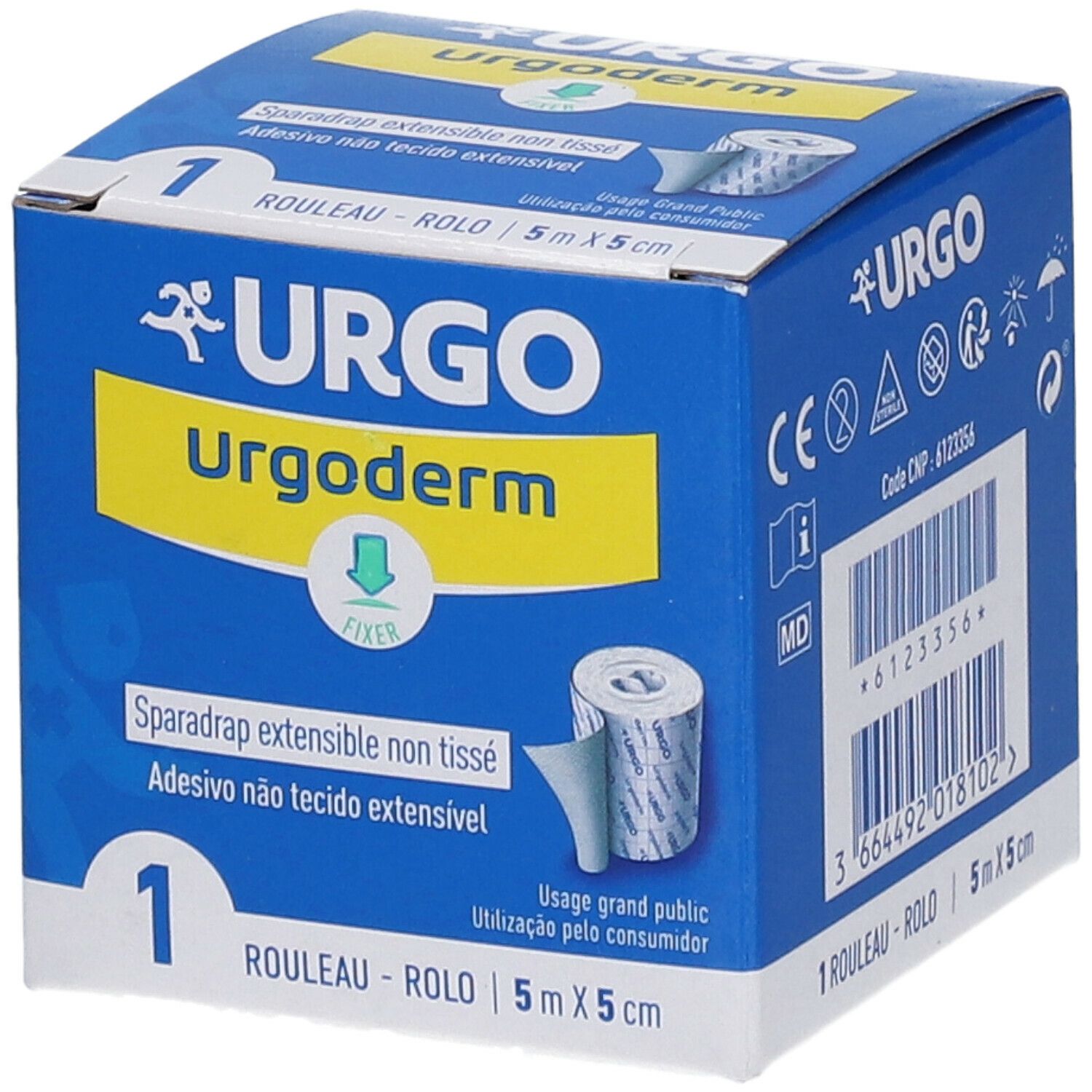 URGO Urgoderm Sparadrap non tissé extensible 5 m x 5 cm 1 pc(s) Pansement(S)
