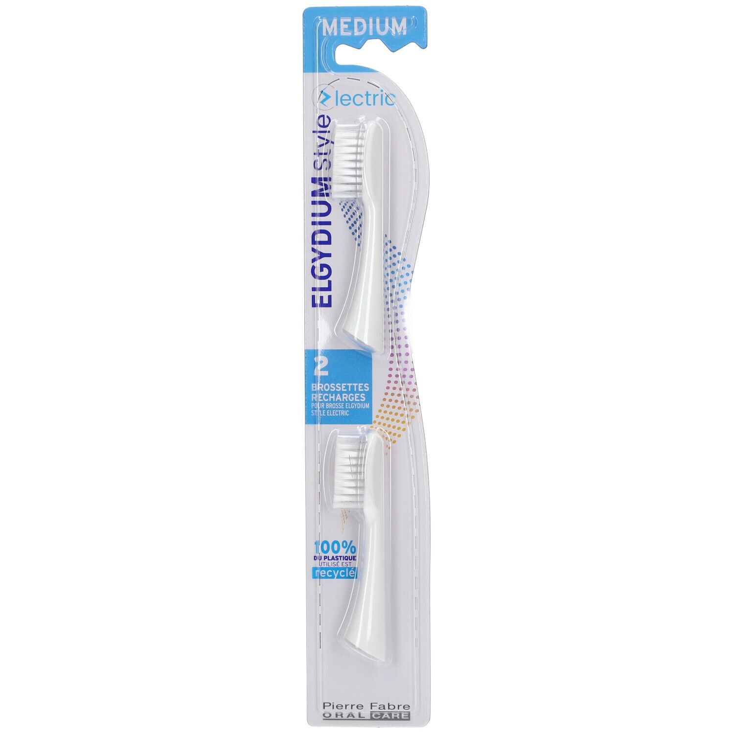 Elgydium Style Electric Brossettes De Recharge Medium Brosse(S) À Dents 2 Pc(S) - Image 1