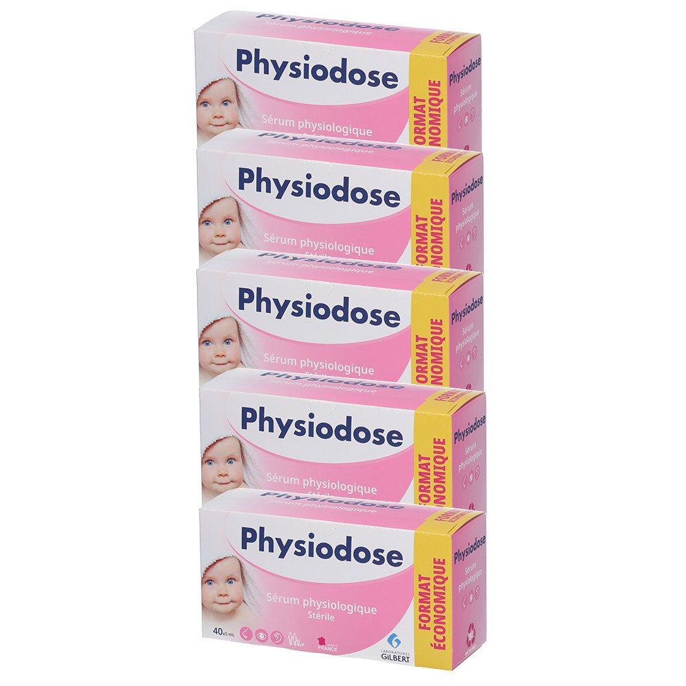 Physiodose Sérum physiologique stérile 5x40 pc(s) Pipette(S) Unidose(S)