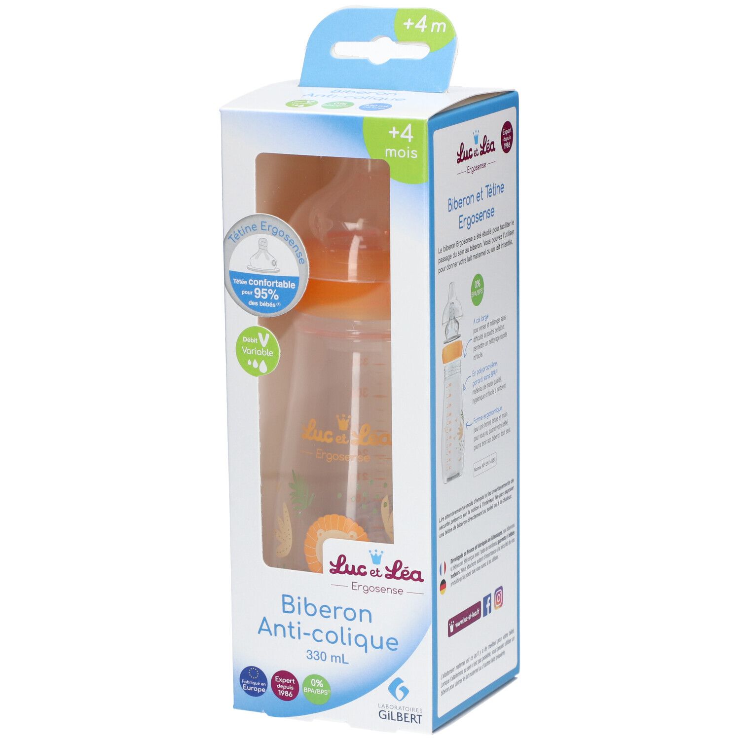 LUC ET LÉA Biberon anti-colique +4 mois 1 pc(s) Bouteilles