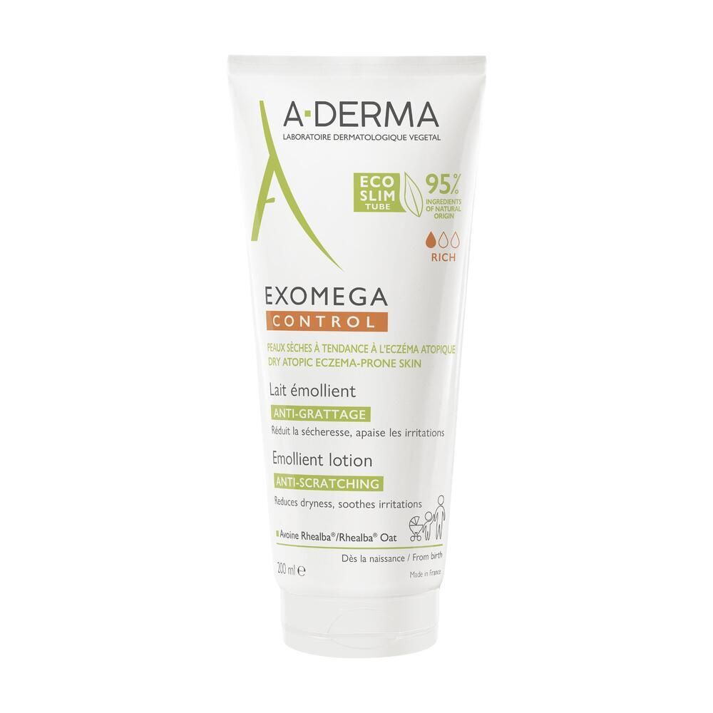 A-Derma Exomega Control Lait Émollient Anti-Grattage 200 Ml Enfants