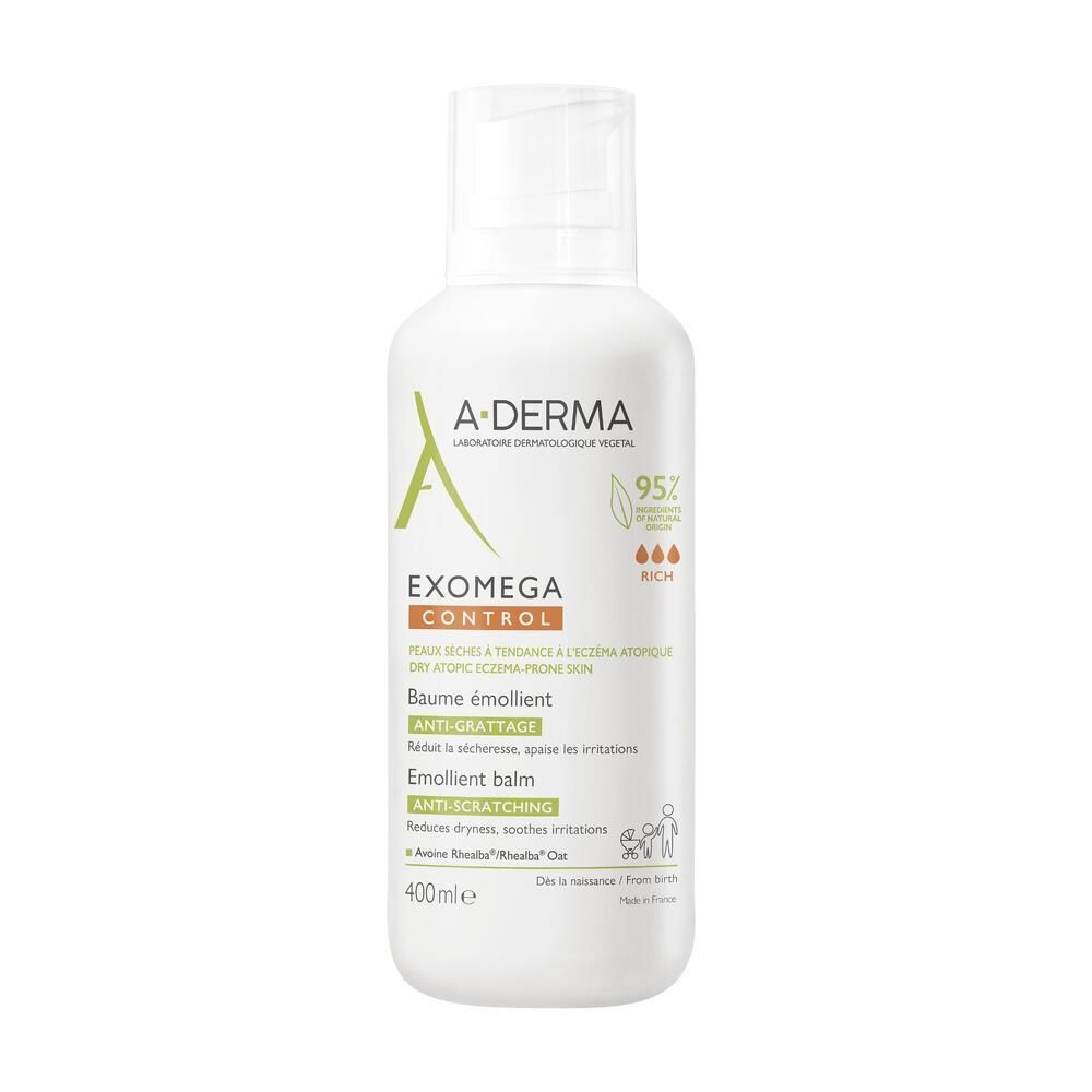 A-Derma Exomega Control Baume Émollient Anti-Grattage 400 Ml