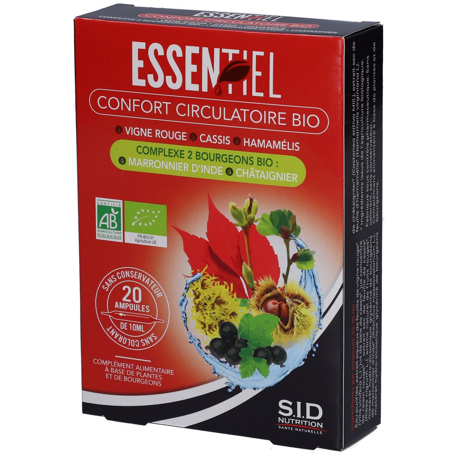 SID Nutrition Essentiel Confort Circulatoire Bio 200 ml Solution Orale