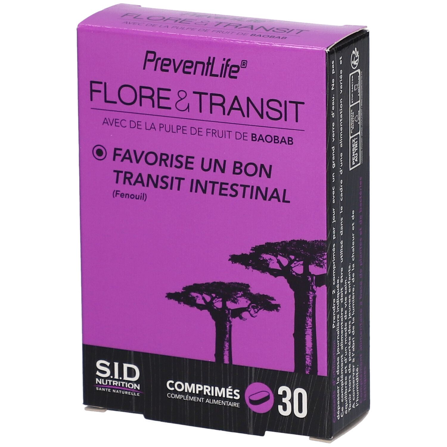 S.I.D Nutrition PreventLife Flore & Transit 30 pc(s) Comprimé(S)
