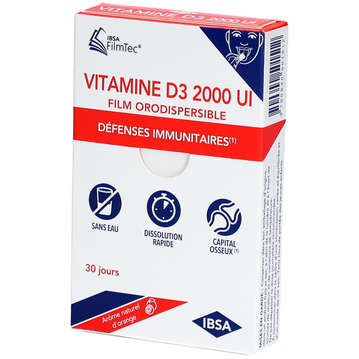 Ibsa Farmaceutici Orange Ibsa Filmtec Vitamine D3 2000Ui X30 Films Orodispersibles - Image 3