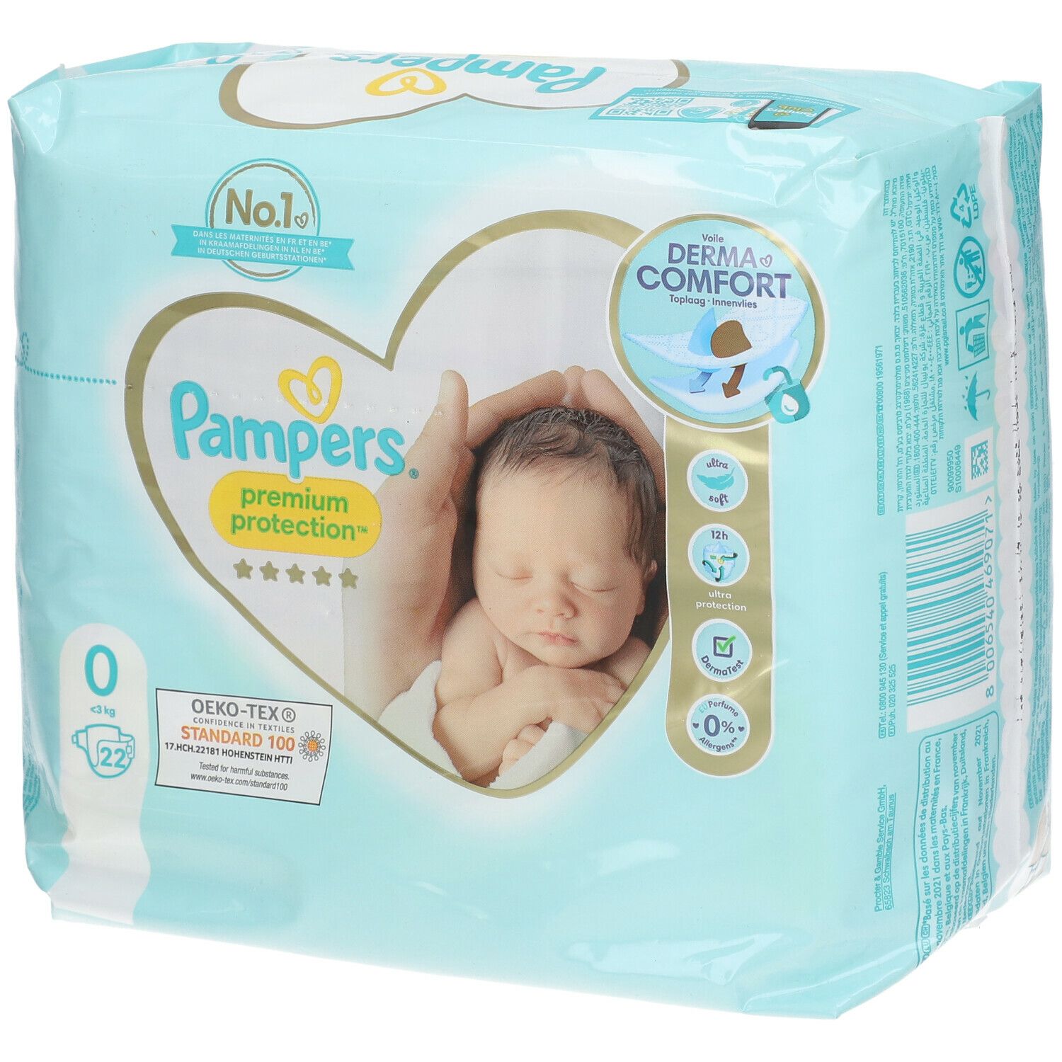 Pampers® Premium Protection™ Couche Taille 0, - 3 kg 22 pc(s) Couches