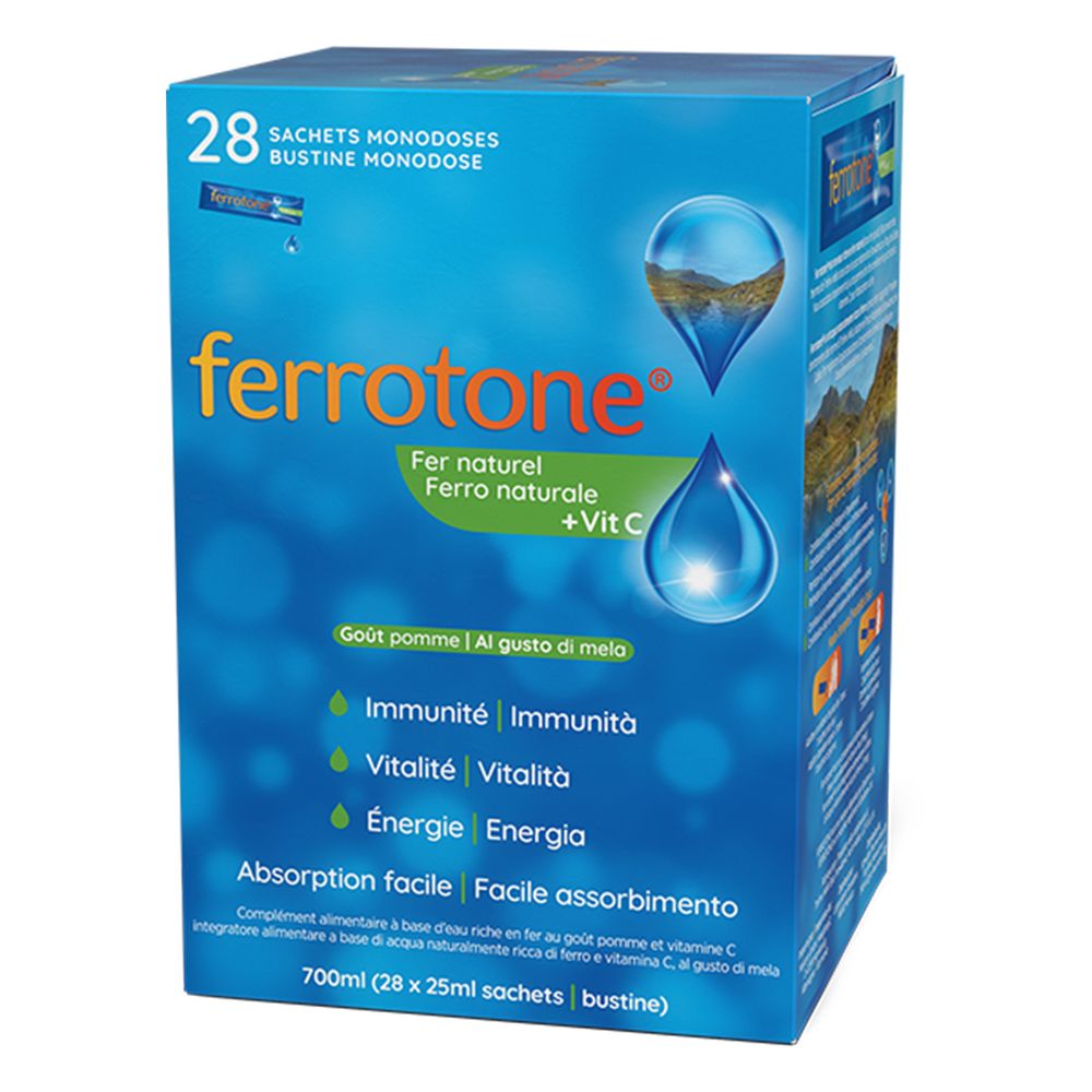 Ferrotone® + Vitamine C Au Goût Pomme Sachet(S) 28 Pc(S) Enfants