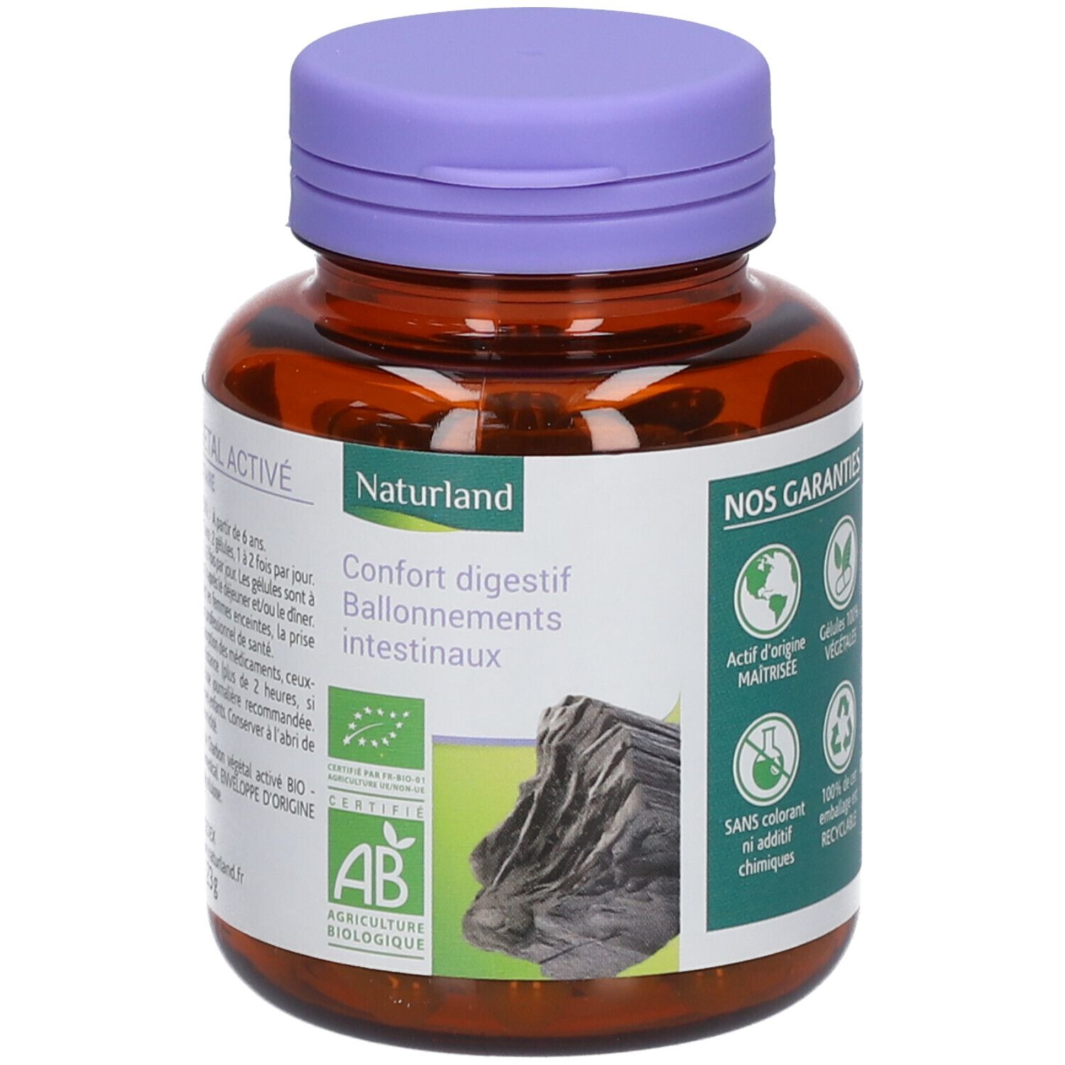 Naturland Charbon Végétal Activé BIO 60 pc(s) Capsule(S)