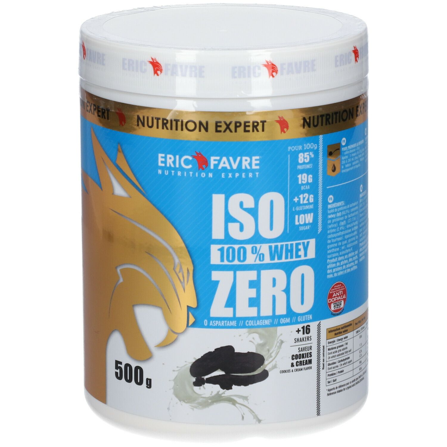 Eric Favre Iso Zero 100% Whey Cookies & Cream 500G - Image 2
