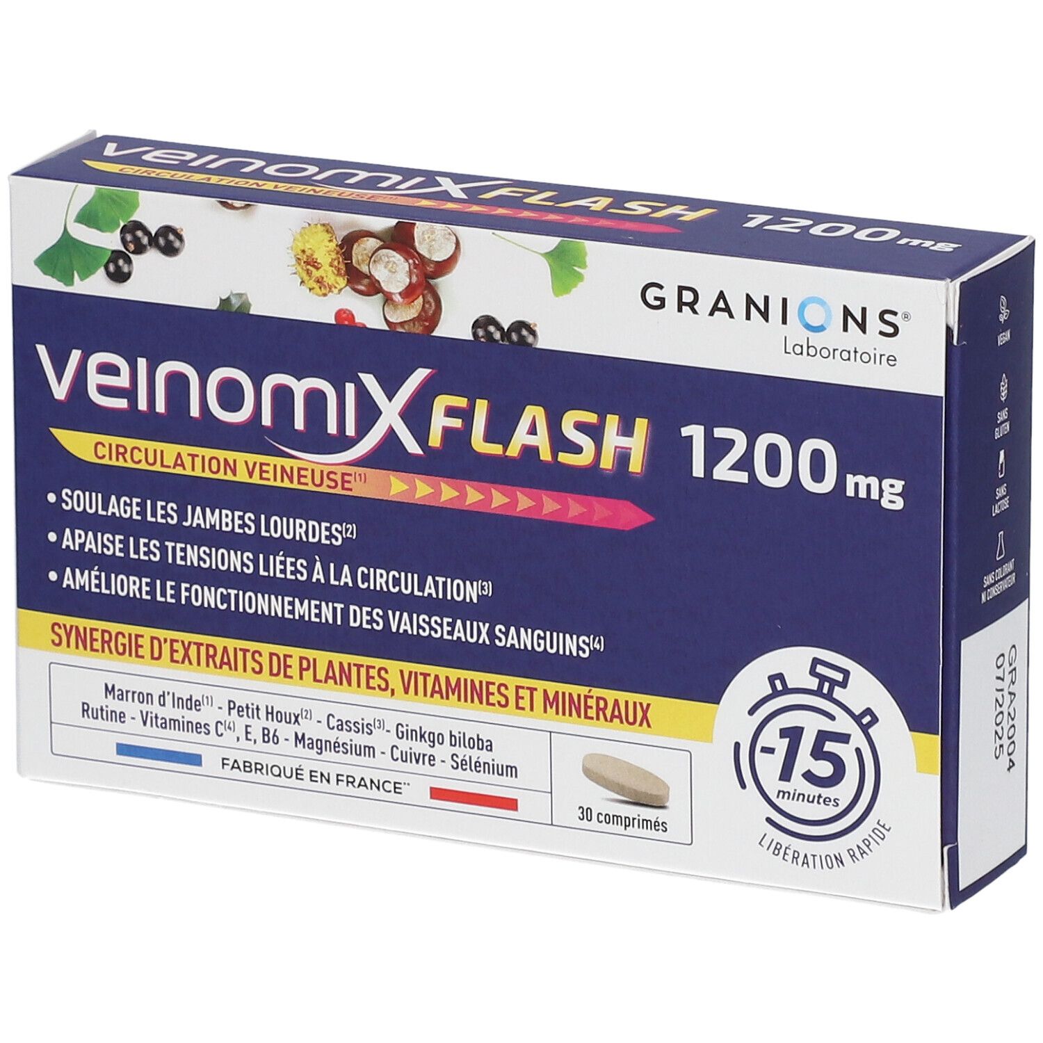 Granions Laboratoire Des Granions® Veinomix Flash 1200 Mg Comprimé(S) 30 Pc(S) Enfants