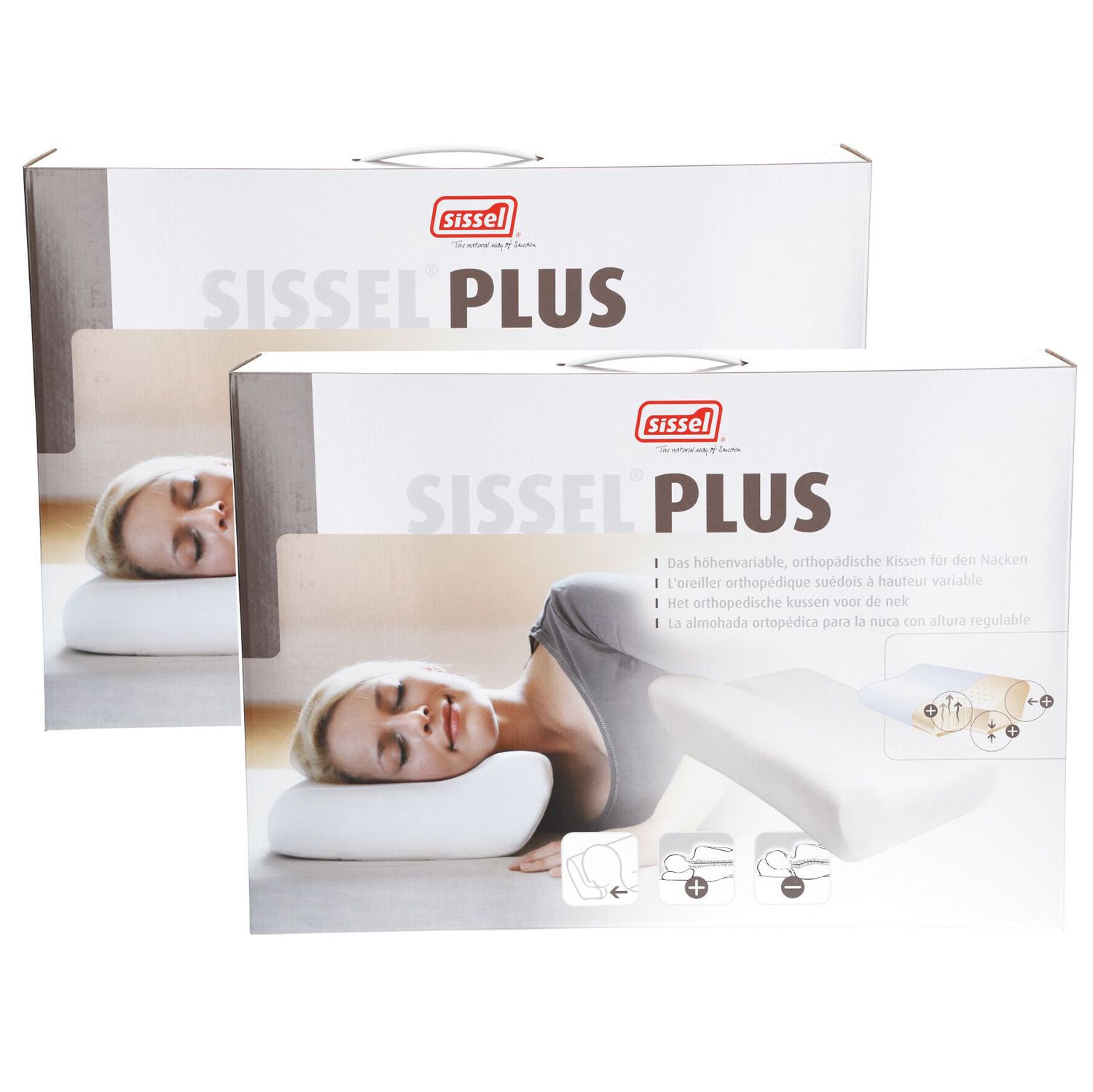 Sissel® Plus Oreiller Orthopédique + Taie Stretch Set(S) 2x1 pc(s)